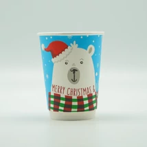 Duplafalú papírpohár (XMAS) - Ø 90 mm - 3,6 dl