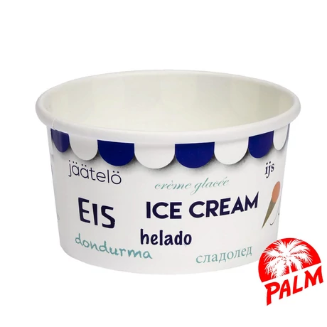 Papír fagyis tégely (kék) - 1,5 dl