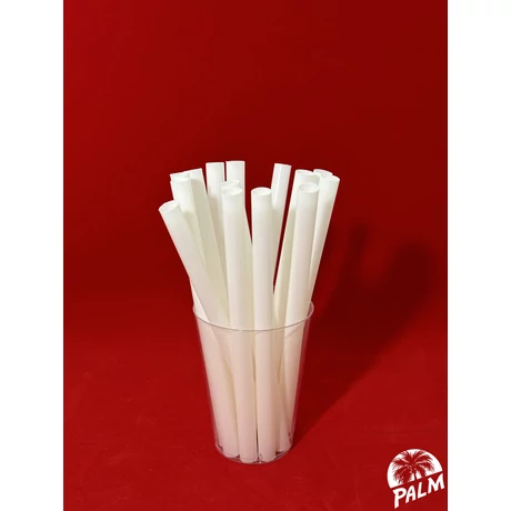 PLA extra vastag fehér szívószál 12 mm x 18 cm