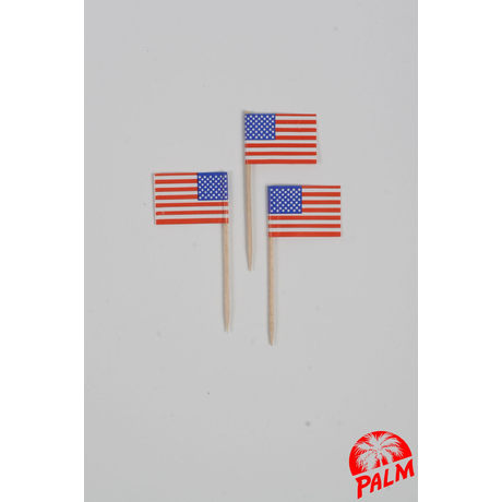 USA zászló pálcika - 6,5 cm