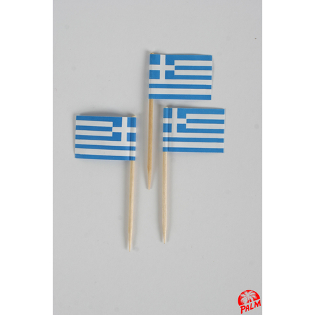 Görög zászló pálcika - 6,5 cm