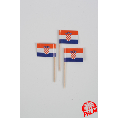 Horvát zászló pálcika - 6,5 cm
