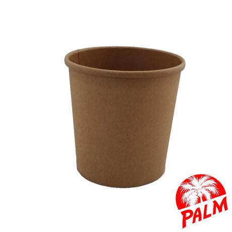 Papír leveses tál (kraft) - Ø 90 mm - 375 ml